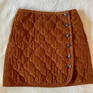 Madewell Corduroy Quilted Mini Skirt